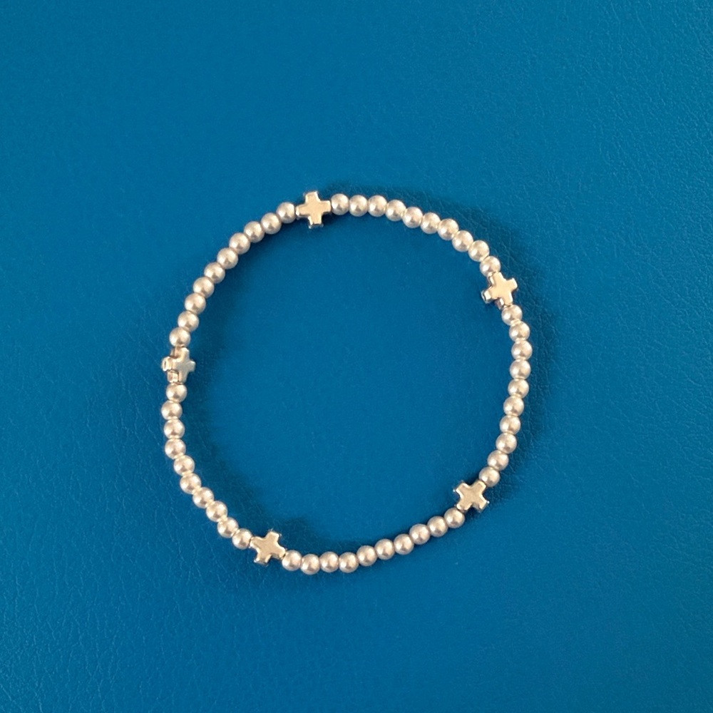 Elegant Silver Beaded Bracelet